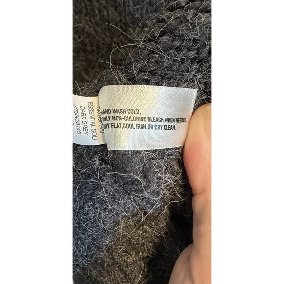 GAP |Women’s Sweater Gray Alpaca Wool Blend Knit Pullover Scoop Neck Size XS - Picture 4 of 6